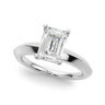 Solitaire Knife Edge Princess Cut Engagement Ring – Princess Cut Emerald & Lab Diamond Engagement Ring in 18K Gold | Just ...
