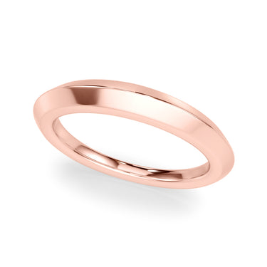 Plain Knife Edge Wedding Band – Lab Diamond Wedding Band in 18K Gold | Just Brilliant – side view