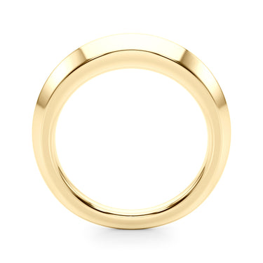 Plain Knife Edge Wedding Band – Lab Diamond Wedding Band in 18K Gold | Just Brilliant – lifestyle view