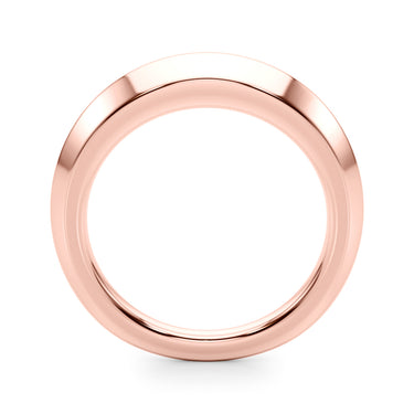 Plain Knife Edge Wedding Band – Lab Diamond Wedding Band in 18K Gold | Just Brilliant – angle view