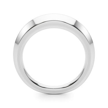 Plain Knife Edge Wedding Band – Lab Diamond Wedding Band in 18K Gold | Just Brilliant – detail view
