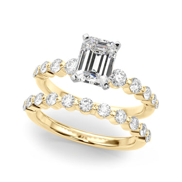 Single Row Single Shared Prong Engagement Ring – Lab Diamond Engagement Ring in 18K Gold | Just Brilliant – view 37