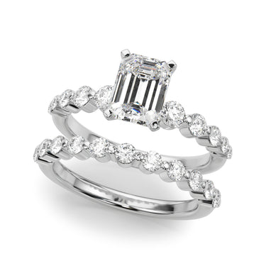 Single Row Single Shared Prong Engagement Ring – Lab Diamond Engagement Ring in 18K Gold | Just Brilliant – view 13
