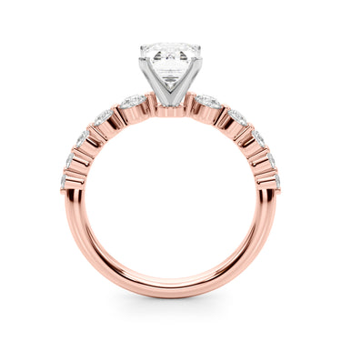Single Row Single Shared Prong Engagement Ring – Lab Diamond Engagement Ring in 18K Gold | Just Brilliant – view 55