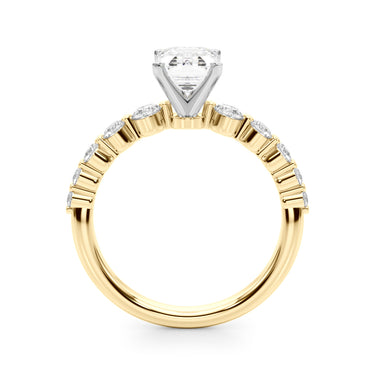 Single Row Single Shared Prong Engagement Ring – Lab Diamond Engagement Ring in 18K Gold | Just Brilliant – view 31