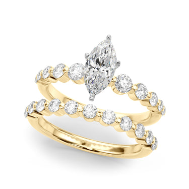 Single Row Single Shared Prong Engagement Ring – Lab Diamond Engagement Ring in 18K Gold | Just Brilliant – view 38
