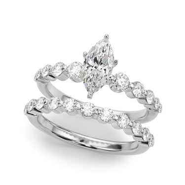 Single Row Single Shared Prong Engagement Ring – Lab Diamond Engagement Ring in 18K Gold | Just Brilliant – view 14