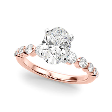 Single Row Single Shared Prong Engagement Ring – Lab Diamond Engagement Ring in 18K Gold | Just Brilliant – view 51