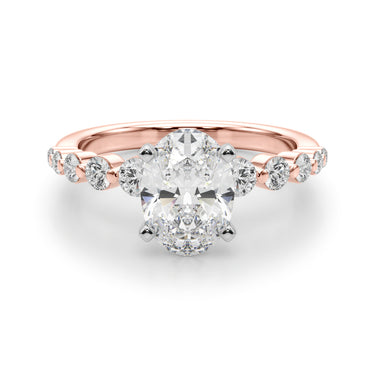 Single Row Single Shared Prong Engagement Ring – Lab Diamond Engagement Ring in 18K Gold | Just Brilliant – view 69