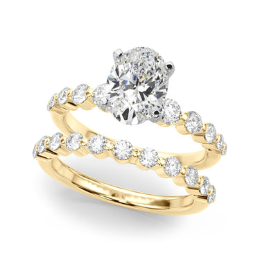 Single Row Single Shared Prong Engagement Ring – Lab Diamond Engagement Ring in 18K Gold | Just Brilliant – view 39
