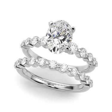 Single Row Single Shared Prong Engagement Ring – Lab Diamond Engagement Ring in 18K Gold | Just Brilliant – view 15