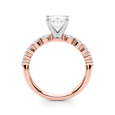 Single Row Single Shared Prong Engagement Ring – Lab Diamond Engagement Ring in 18K Gold | Just Brilliant – view 57