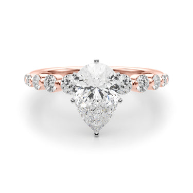 Single Row Single Shared Prong Engagement Ring – Lab Diamond Engagement Ring in 18K Gold | Just Brilliant – view 70