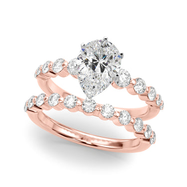 Single Row Single Shared Prong Engagement Ring – Lab Diamond Engagement Ring in 18K Gold | Just Brilliant – view 64