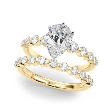 Single Row Single Shared Prong Engagement Ring – Lab Diamond Engagement Ring in 18K Gold | Just Brilliant – view 40