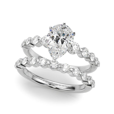 Single Row Single Shared Prong Engagement Ring – Lab Diamond Engagement Ring in 18K Gold | Just Brilliant – view 16