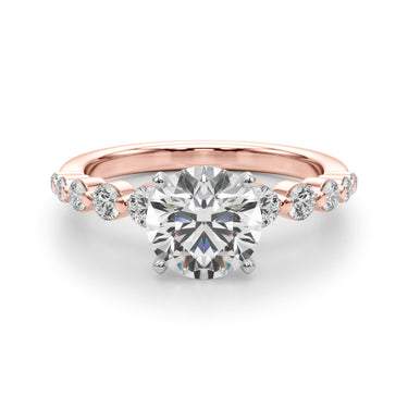 Single Row Single Shared Prong Engagement Ring – Lab Diamond Engagement Ring in 18K Gold | Just Brilliant – view 71