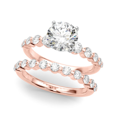 Single Row Single Shared Prong Engagement Ring – Lab Diamond Engagement Ring in 18K Gold | Just Brilliant – view 65