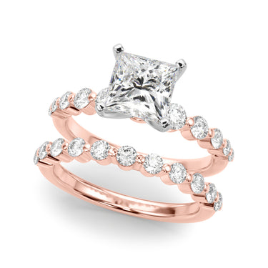 Single Row Single Shared Prong Engagement Ring – Lab Diamond Engagement Ring in 18K Gold | Just Brilliant – view 66