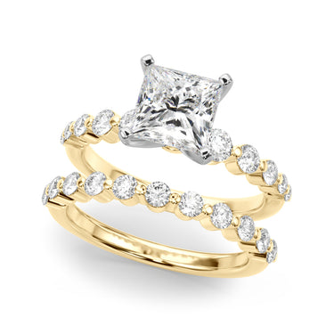 Single Row Single Shared Prong Engagement Ring – Lab Diamond Engagement Ring in 18K Gold | Just Brilliant – view 42