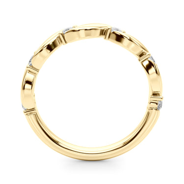 Twisting Wedding Band – Lab Diamond Wedding Band in 18K Gold | Just Brilliant – lifestyle view