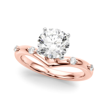 Chevron Engagement Ring – Lab Diamond Engagement Ring in 18K Gold | Just Brilliant – view 9