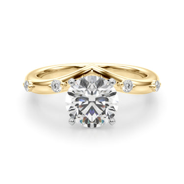 Chevron Engagement Ring – Lab Diamond Engagement Ring in 18K Gold | Just Brilliant – view 8
