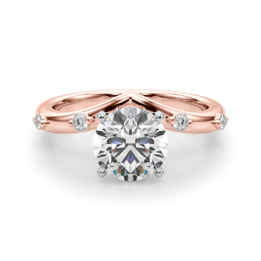 Chevron Engagement Ring – Lab Diamond Engagement Ring in 18K Gold | Just Brilliant – view 12