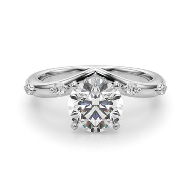 Chevron Engagement Ring – Lab Diamond Engagement Ring in 18K Gold | Just Brilliant – lifestyle view