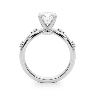 Chevron Engagement Ring – Lab Diamond Engagement Ring in 18K Gold | Just Brilliant – detail view