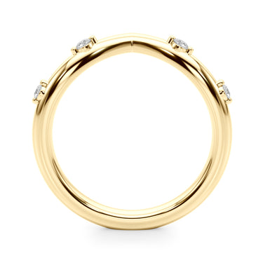 Chevron Wedding Band – Lab Diamond Wedding Band in 18K Gold | Just Brilliant – lifestyle view