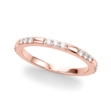 Contemporary Wedding Band – Lab Diamond Wedding Band in 18K Gold | Just Brilliant – side view