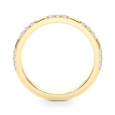 Contemporary Wedding Band – Lab Diamond Wedding Band in 18K Gold | Just Brilliant – lifestyle view
