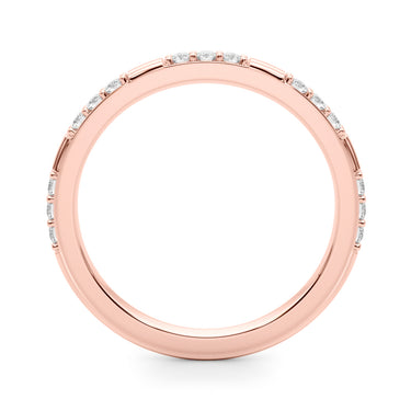 Contemporary Wedding Band – Lab Diamond Wedding Band in 18K Gold | Just Brilliant – angle view