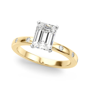 Contemporary Burnish Engagement Ring – Lab Diamond Engagement Ring in 18K Gold | Just Brilliant – view 25