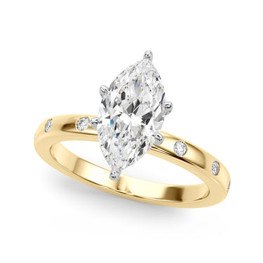 Contemporary Burnish Engagement Ring – Lab Diamond Engagement Ring in 18K Gold | Just Brilliant – view 26