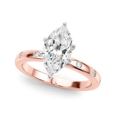 Contemporary Burnish Engagement Ring – Lab Diamond Engagement Ring in 18K Gold | Just Brilliant – view 50