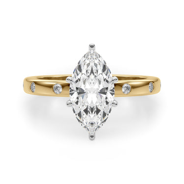 Contemporary Burnish Engagement Ring – Lab Diamond Engagement Ring in 18K Gold | Just Brilliant – view 44