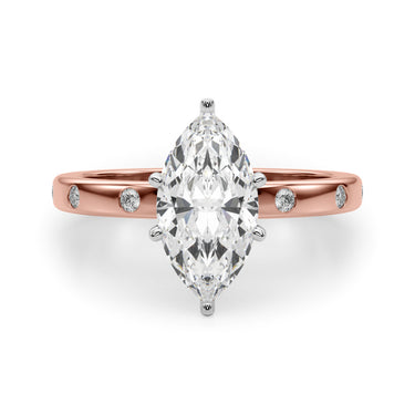 Contemporary Burnish Engagement Ring – Lab Diamond Engagement Ring in 18K Gold | Just Brilliant – view 68