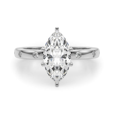 Contemporary Burnish Engagement Ring – Lab Diamond Engagement Ring in 18K Gold | Just Brilliant – view 20