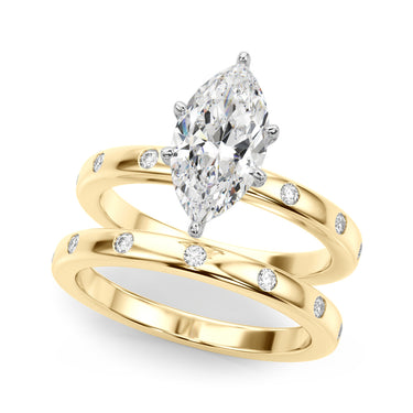 Contemporary Burnish Engagement Ring – Lab Diamond Engagement Ring in 18K Gold | Just Brilliant – view 38
