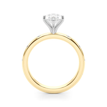 Contemporary Burnish Engagement Ring – Lab Diamond Engagement Ring in 18K Gold | Just Brilliant – view 32