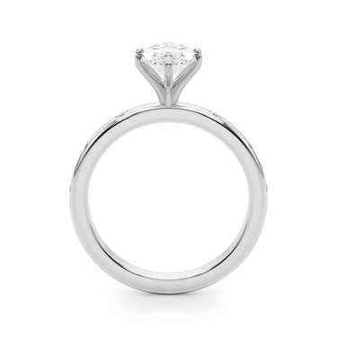 Contemporary Burnish Engagement Ring – Lab Diamond Engagement Ring in 18K Gold | Just Brilliant – view 8