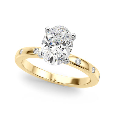 Contemporary Burnish Engagement Ring – Lab Diamond Engagement Ring in 18K Gold | Just Brilliant – view 27