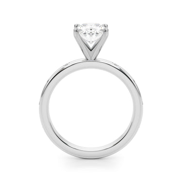 Contemporary Burnish Engagement Ring – Lab Diamond Engagement Ring in 18K Gold | Just Brilliant – view 9