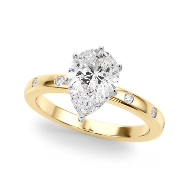Contemporary Burnish Engagement Ring – Lab Diamond Engagement Ring in 18K Gold | Just Brilliant – view 28