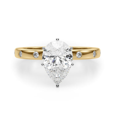 Contemporary Burnish Engagement Ring – Lab Diamond Engagement Ring in 18K Gold | Just Brilliant – view 46
