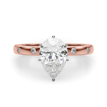 Contemporary Burnish Engagement Ring – Lab Diamond Engagement Ring in 18K Gold | Just Brilliant – view 70