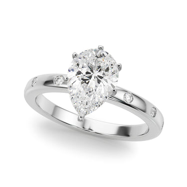 Contemporary Burnish Engagement Ring – Lab Diamond Engagement Ring in 18K Gold | Just Brilliant – lifestyle view