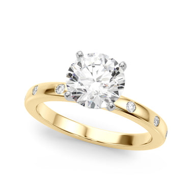 Contemporary Burnish Engagement Ring – Lab Diamond Engagement Ring in 18K Gold | Just Brilliant – view 29